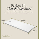 Modern Bathroom 40mm Profile Bath Replacement Shower Tray - 1700 x 700mm