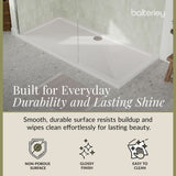 Balterley Shower Tray Modern Rectangular 40mm Profile Slimline, White or Grey - Multiple Sizes Available