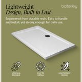 Balterley Shower Tray Modern Rectangular 40mm Profile Slimline, White or Grey - Multiple Sizes Available