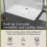 Balterley Shower Tray Modern Rectangular 40mm Profile Slimline, White or Grey - Multiple Sizes Available