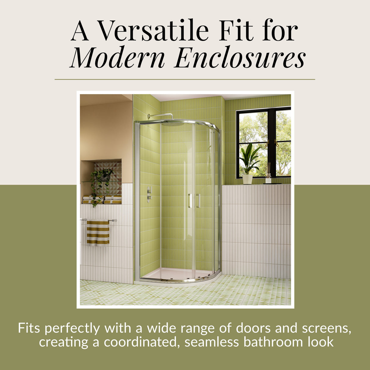 Quadrant Shower Tray, 40mm Profile Design - Choice of Size and Colour