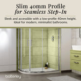 Modern Offset Quadrant Shower Tray  - Left or Right Hand - Choice of Size and Finish