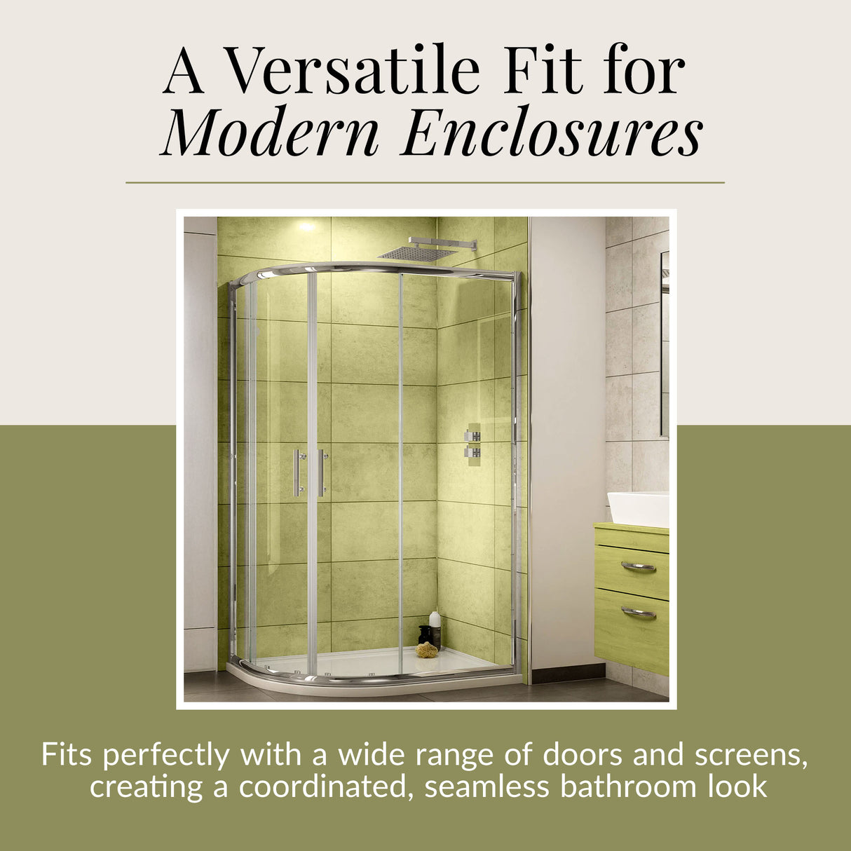Modern Offset Quadrant Shower Tray  - Left or Right Hand - Choice of Size and Finish