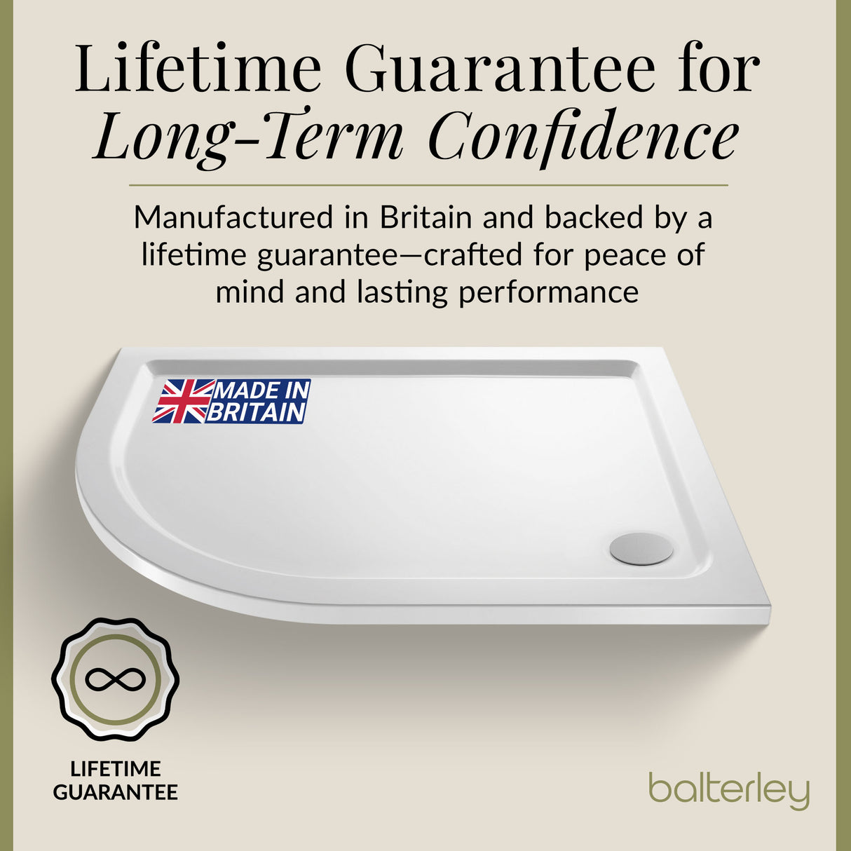 Modern Offset Quadrant Shower Tray  - Left or Right Hand - Choice of Size and Finish