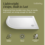 Modern Offset Quadrant Shower Tray  - Left or Right Hand - Choice of Size and Finish