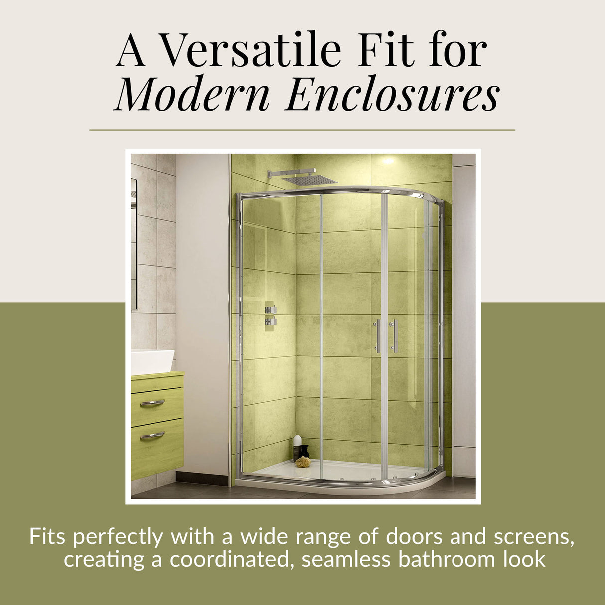 Modern Offset Quadrant Shower Tray  - Left or Right Hand - Choice of Size and Finish