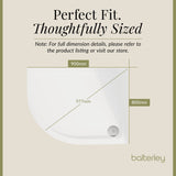 Modern Offset Quadrant Shower Tray  - Left or Right Hand - Choice of Size and Finish
