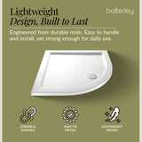 Quadrant Shower Tray, 40mm Profile Design - Choice of Size and Colour