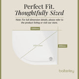 Modern Offset Quadrant Shower Tray  - Left or Right Hand - Choice of Size and Finish