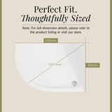 Modern Offset Quadrant Shower Tray  - Left or Right Hand - Choice of Size and Finish