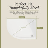 Modern Offset Quadrant Shower Tray  - Left or Right Hand - Choice of Size and Finish