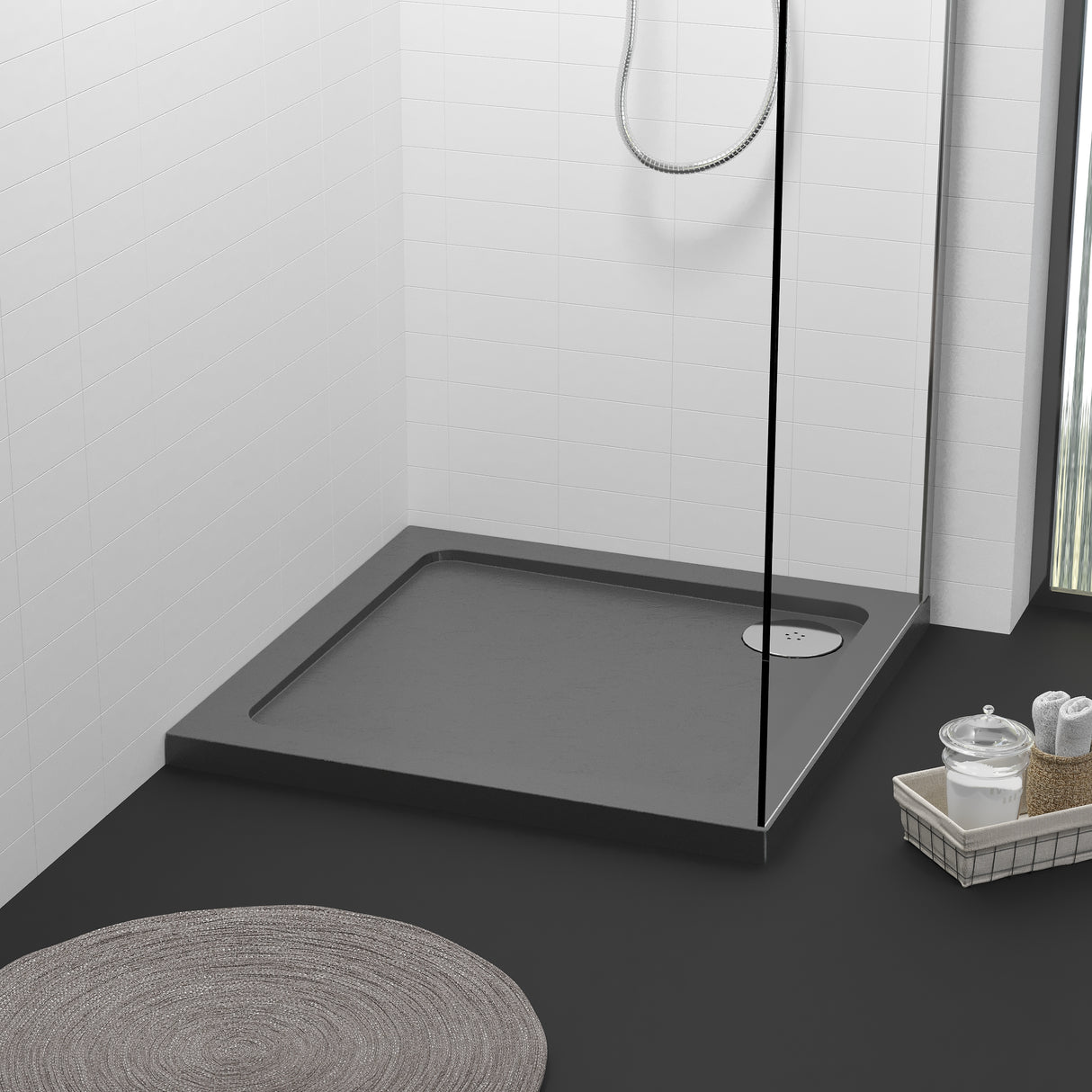 Modern Square Shower Tray, 40mm Profile - Choice of Size and Colour