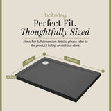 Balterley Shower Tray Modern Rectangular 40mm Profile Slimline, White or Grey - Multiple Sizes Available