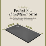 Balterley Shower Tray Modern Rectangular 40mm Profile Slimline, White or Grey - Multiple Sizes Available