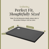 Balterley Shower Tray Modern Rectangular 40mm Profile Slimline, White or Grey - Multiple Sizes Available