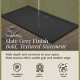 Balterley Shower Tray Modern Rectangular 40mm Profile Slimline, White or Grey - Multiple Sizes Available