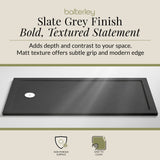 Modern Bathroom 40mm Profile Bath Replacement Shower Tray - 1700 x 700mm