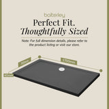 Balterley Shower Tray Modern Rectangular 40mm Profile Slimline, White or Grey - Multiple Sizes Available