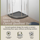 Quadrant Shower Tray, 40mm Profile Design - Choice of Size and Colour