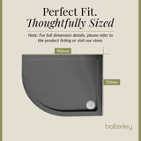 Modern Offset Quadrant Shower Tray  - Left or Right Hand - Choice of Size and Finish