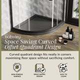 Modern Offset Quadrant Shower Tray  - Left or Right Hand - Choice of Size and Finish