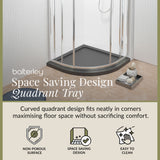 Quadrant Shower Tray, 40mm Profile Design - Choice of Size and Colour
