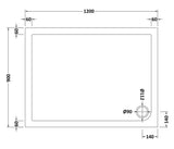 Slip Resistant Slimline Rectangular Shower Tray - Choice of Size