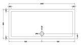 Slip Resistant Slimline Rectangular Shower Tray - Choice of Size