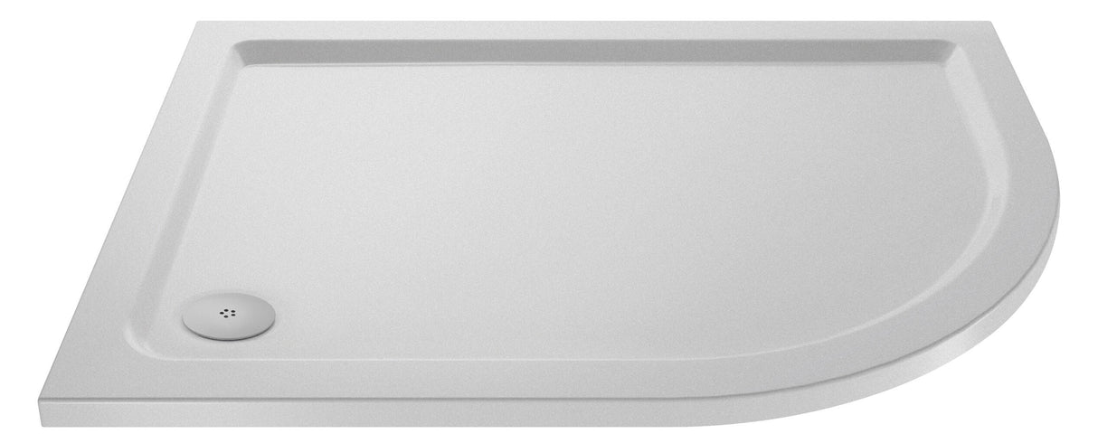 Slip Resistant Slimline Offset Quadrant Shower Tray - Choice of Size and Orientation