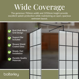 Contemporary 8mm Glass Walk In Wetroom Screens with Matt Black Framed Design and Shower Tray - Choice of Size