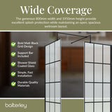 Contemporary 8mm Glass Walk In Wetroom Screens with Matt Black Framed Design and Shower Tray - Choice of Size