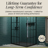 Contemporary 8mm Glass Walk In Wetroom Screens with Matt Black Framed Design and Shower Tray - Choice of Size