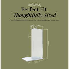 Contemporary 8mm Glass Walk In Wetroom Screen and Hinged Return Screen and Shower Tray - Choice of Size and Finish
