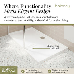 Contemporary 8mm Glass Walk In Wetroom Screen and Hinged Return Screen and Shower Tray - Choice of Size and Finish