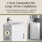 Gloss White Corner Bathroom Cloakroom Vanity Basin Unit - 1 or 2 Door Option