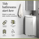 Gloss White Corner Bathroom Cloakroom Vanity Basin Unit - 1 or 2 Door Option