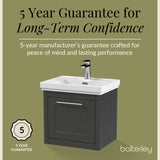 Traditional Wall Hung Vanity Basin Unit with Fireclay Basin - Choice of Size, Colour and Basin Type