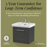 Traditional Wall Hung Vanity Basin Unit with Fireclay Basin - Choice of Size, Colour and Basin Type