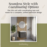Traditional Wall Hung Vanity Basin Unit with Fireclay Basin - Choice of Size, Colour and Basin Type