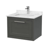 Traditional Bathroom Wall Hung Vanity Unit and Marble Worktop Basin - Choice of Size and Colour