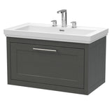 Traditional Wall Hung Vanity Basin Unit with Fireclay Basin - Choice of Size, Colour and Basin Type