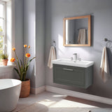 Blithbury Traditional Wall Hung Vanity Basin Unit with Fireclay Basin - Choice of Size, Colour and Basin Type