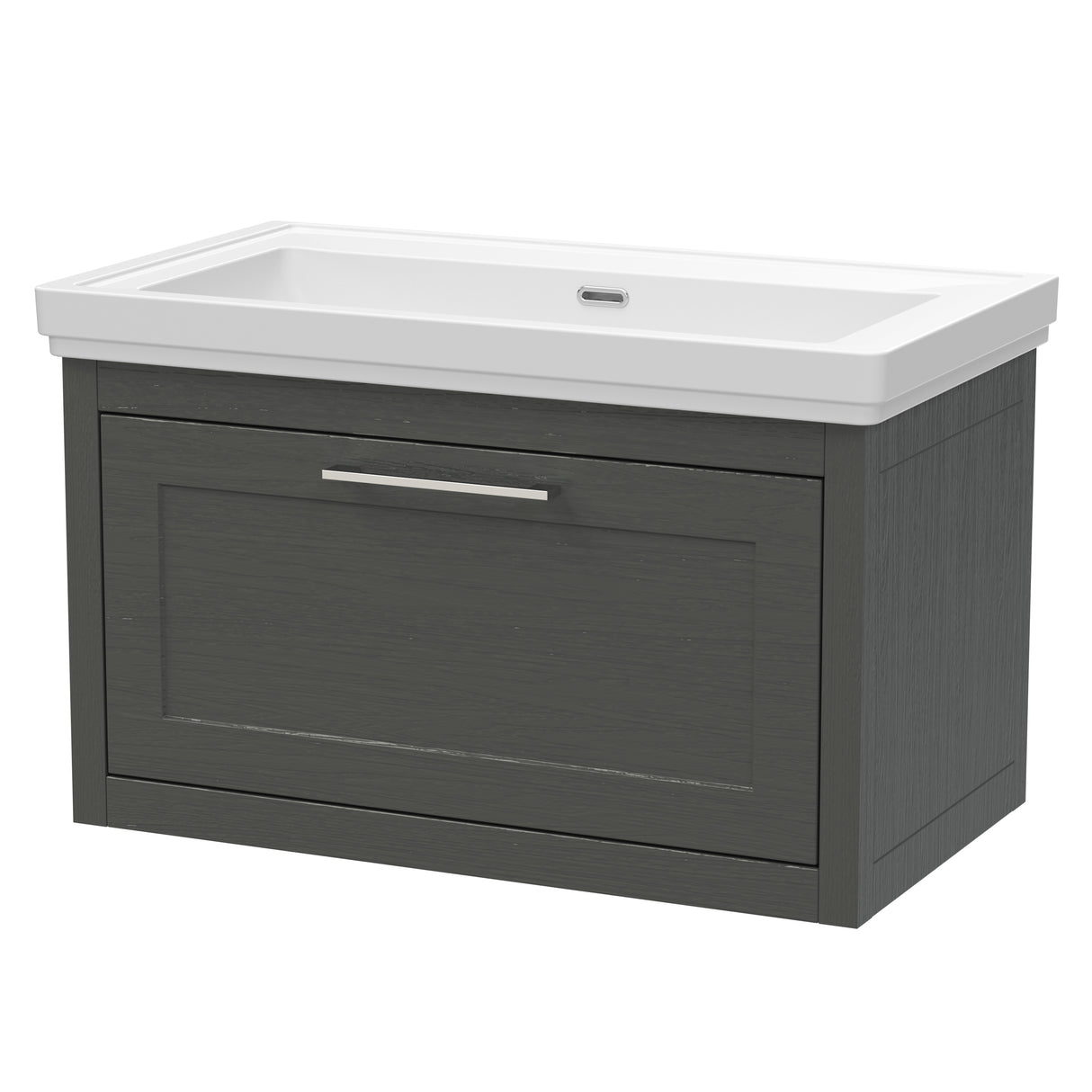 Traditional Wall Hung Vanity Basin Unit with Fireclay Basin - Choice of Size, Colour and Basin Type