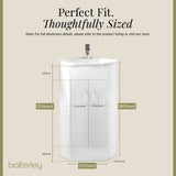 Gloss White Corner Bathroom Cloakroom Vanity Basin Unit - 1 or 2 Door Option