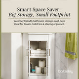 Gloss White Corner Bathroom Cloakroom Vanity Basin Unit - 1 or 2 Door Option