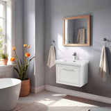Blithbury Traditional Wall Hung Vanity Basin Unit with Fireclay Basin - Choice of Size, Colour and Basin Type