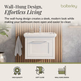Traditional Wall Hung Vanity Basin Unit with Fireclay Basin - Choice of Size, Colour and Basin Type