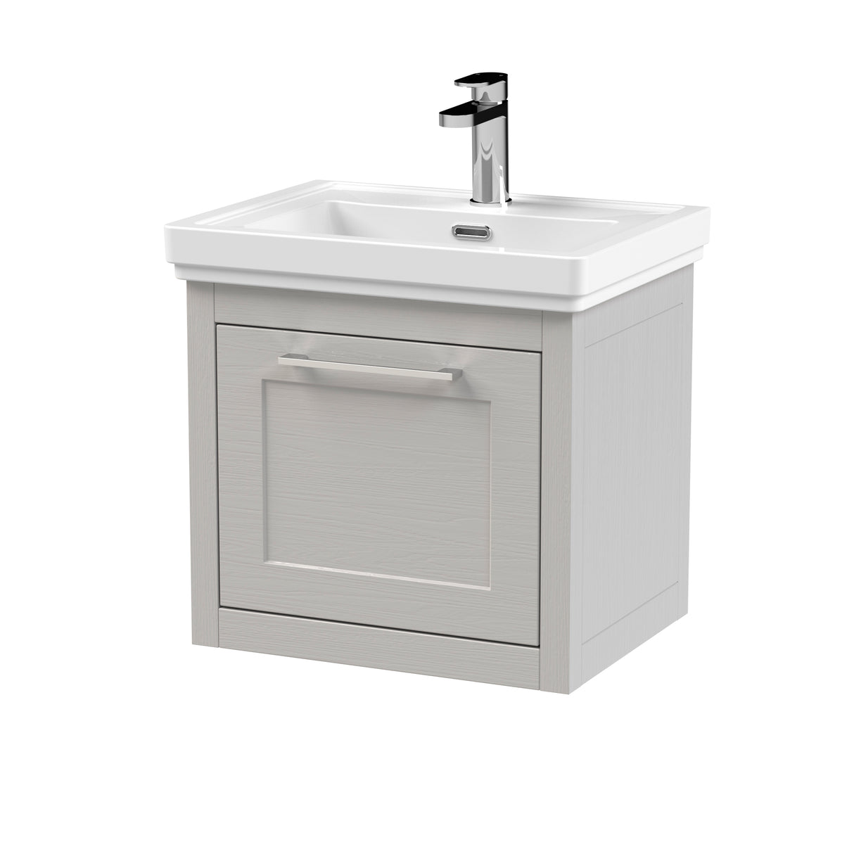 Traditional Wall Hung Vanity Basin Unit with Fireclay Basin - Choice of Size, Colour and Basin Type