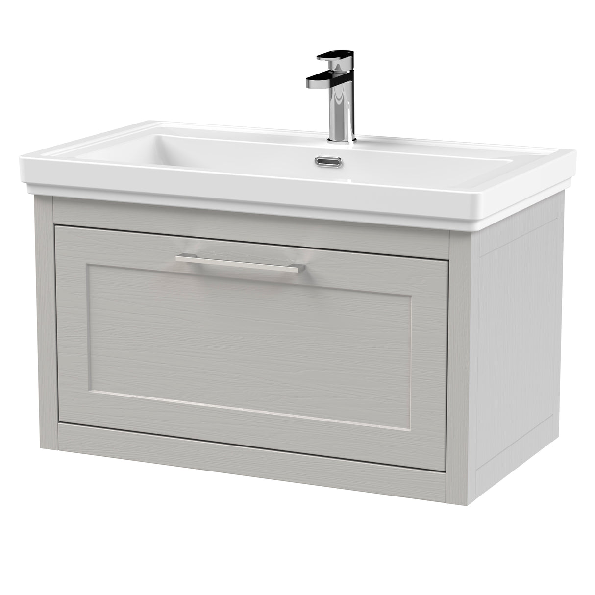 Traditional Wall Hung Vanity Basin Unit with Fireclay Basin - Choice of Size, Colour and Basin Type