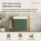 Traditional Wall Hung Vanity Basin Unit with Fireclay Basin - Choice of Size, Colour and Basin Type